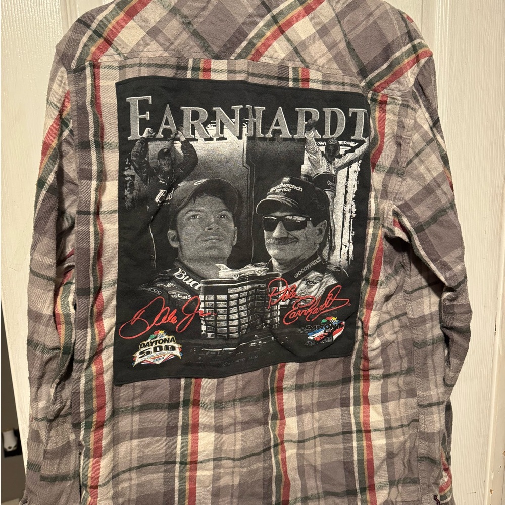 Upcycled Dale Earnhardt flannel